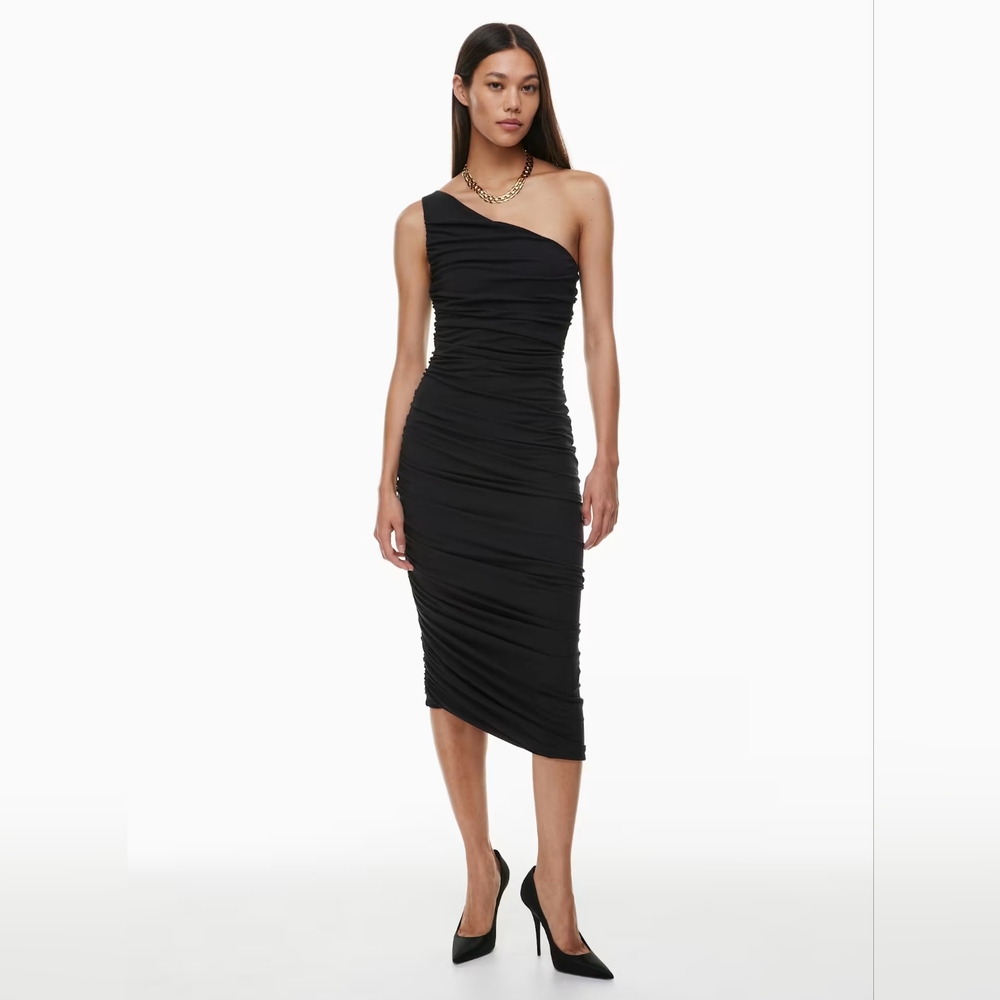Ten By Babaton Body-Hugging One-Shoulder Vertigo Midi Dress ress - Picture 2 of 12